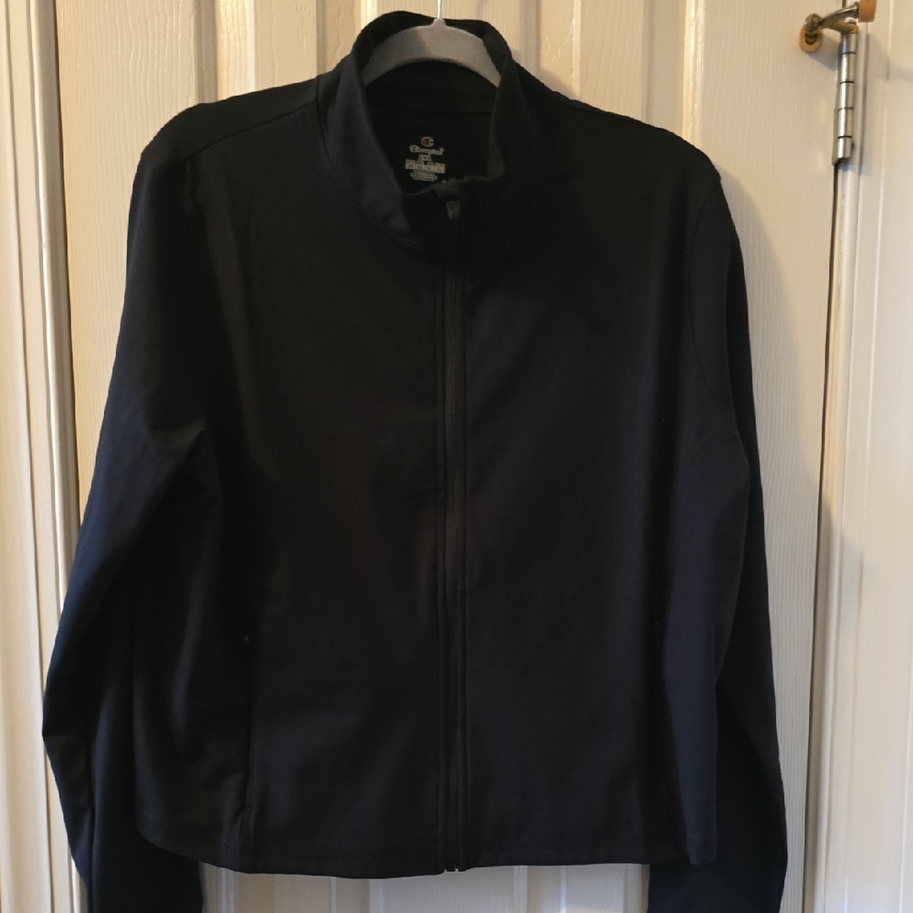 CHAMPION BRAND WOMEN'S BLACK ZIPPERED JACKET SIZE 2X